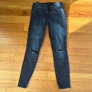 J Brand low rise crop skinny jeans